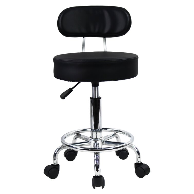 Adjustable height stool online with wheels